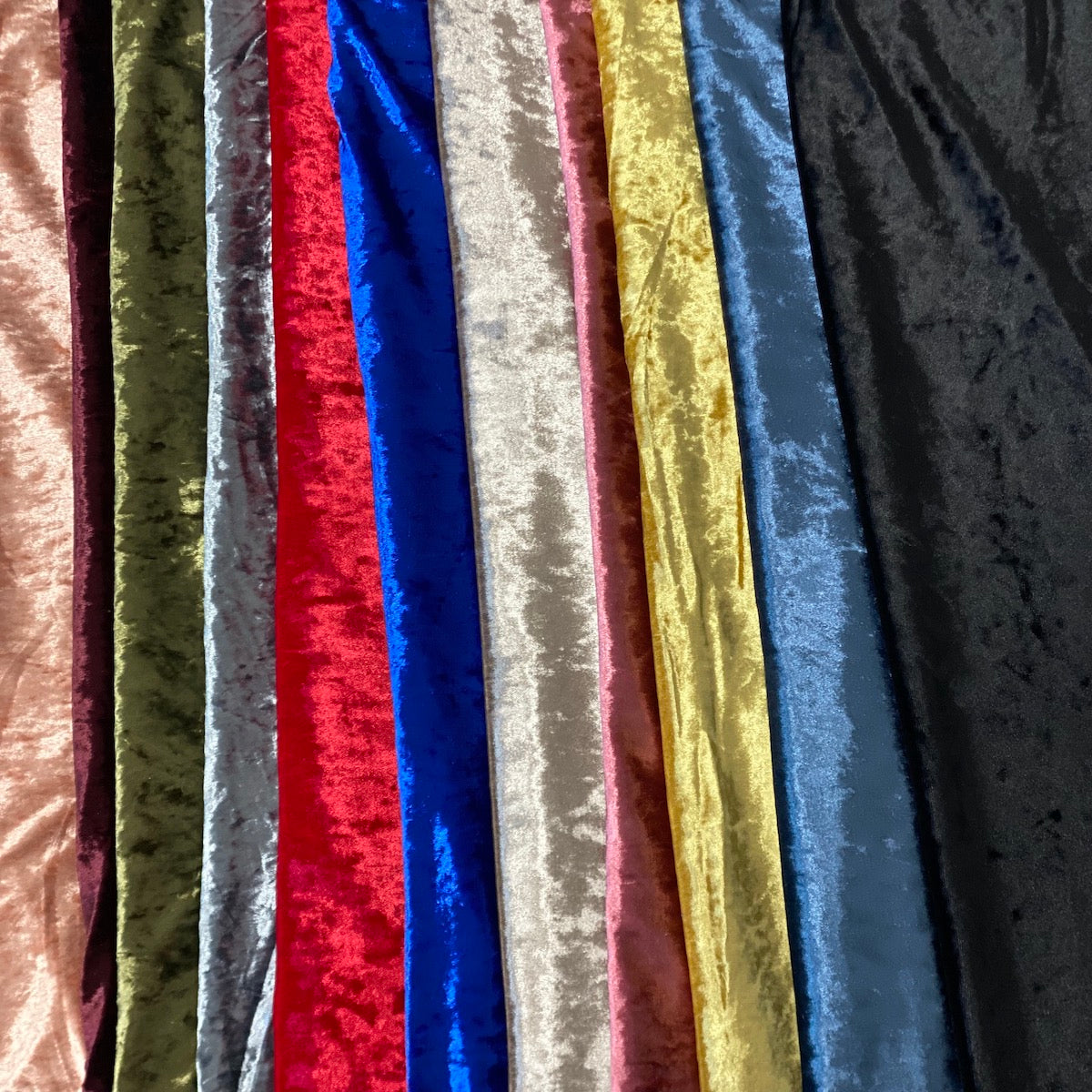 Light Silver Crushed Stretch Velvet Fabric - Fashion Fabrics LLC
