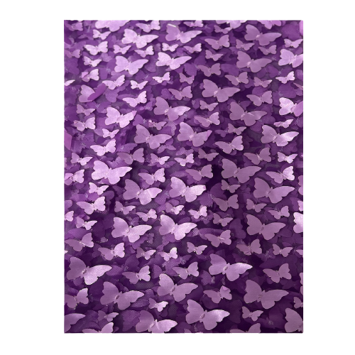 Lavender Purple 3D Butterfly Embroidered Satin Lace Fabric - Fashion Fabrics LLC