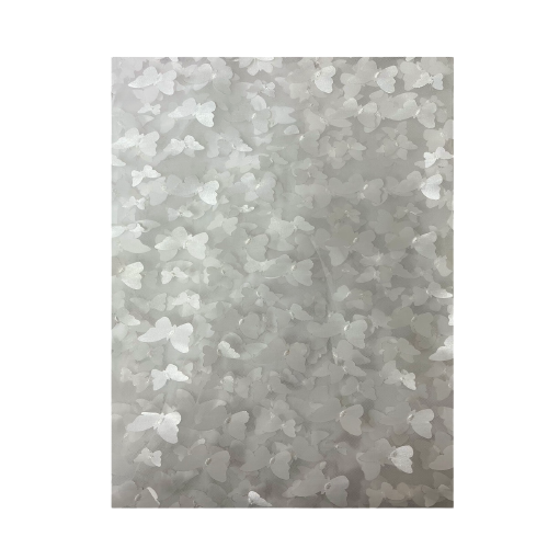 White 3D Butterfly Embroidered Satin Lace Fabric - Fashion Fabrics LLC