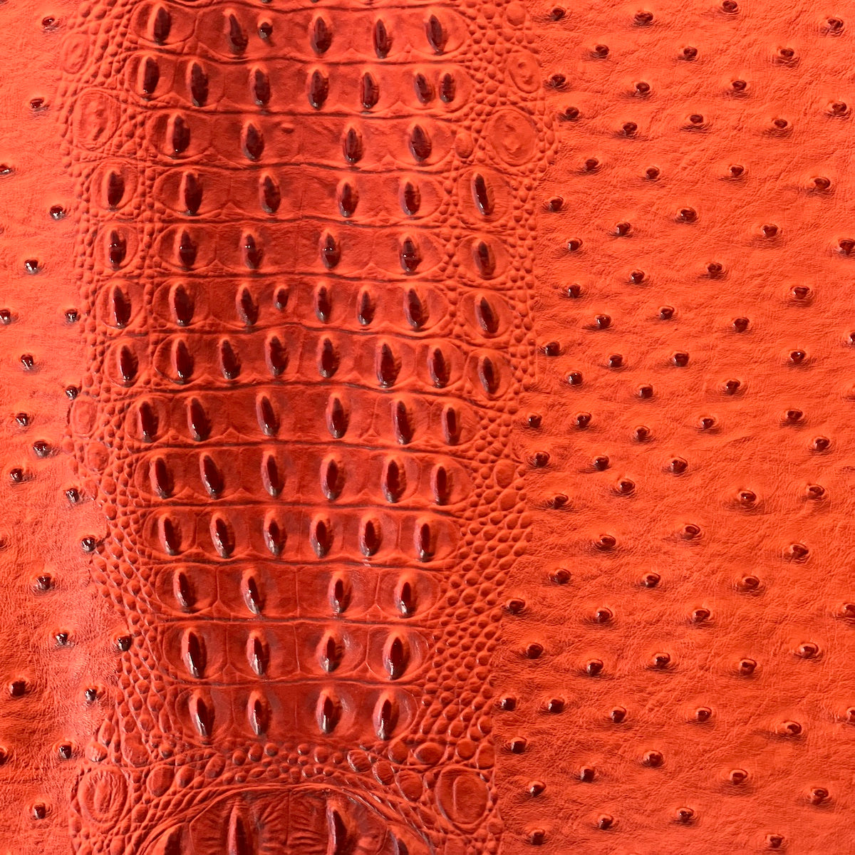 Orange Gatorich Faux Leather Vinyl Fabric - Fashion Fabrics LLC