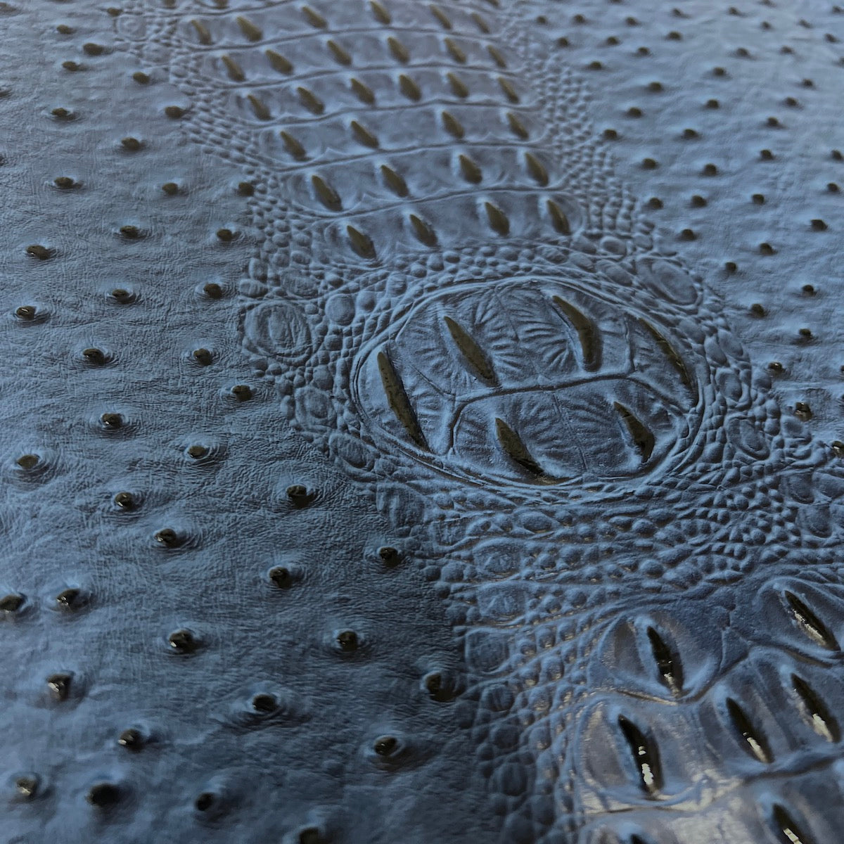 Cobalt Blue Gatorich Faux Leather Vinyl Fabric - Fashion Fabrics LLC