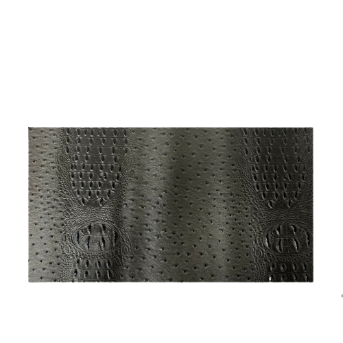 Charcoal Gray Gatorich Faux Leather Vinyl Fabric - Fashion Fabrics LLC