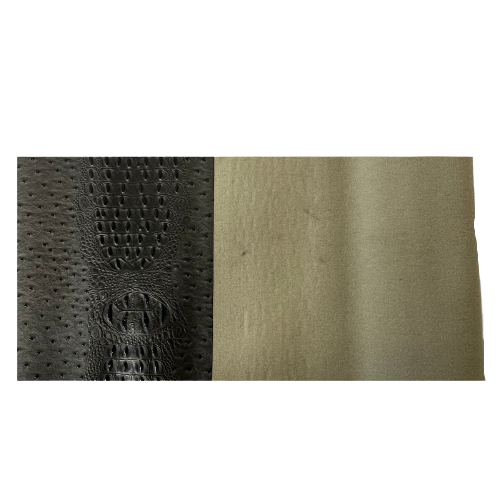 Charcoal Gray Gatorich Faux Leather Vinyl Fabric - Fashion Fabrics LLC