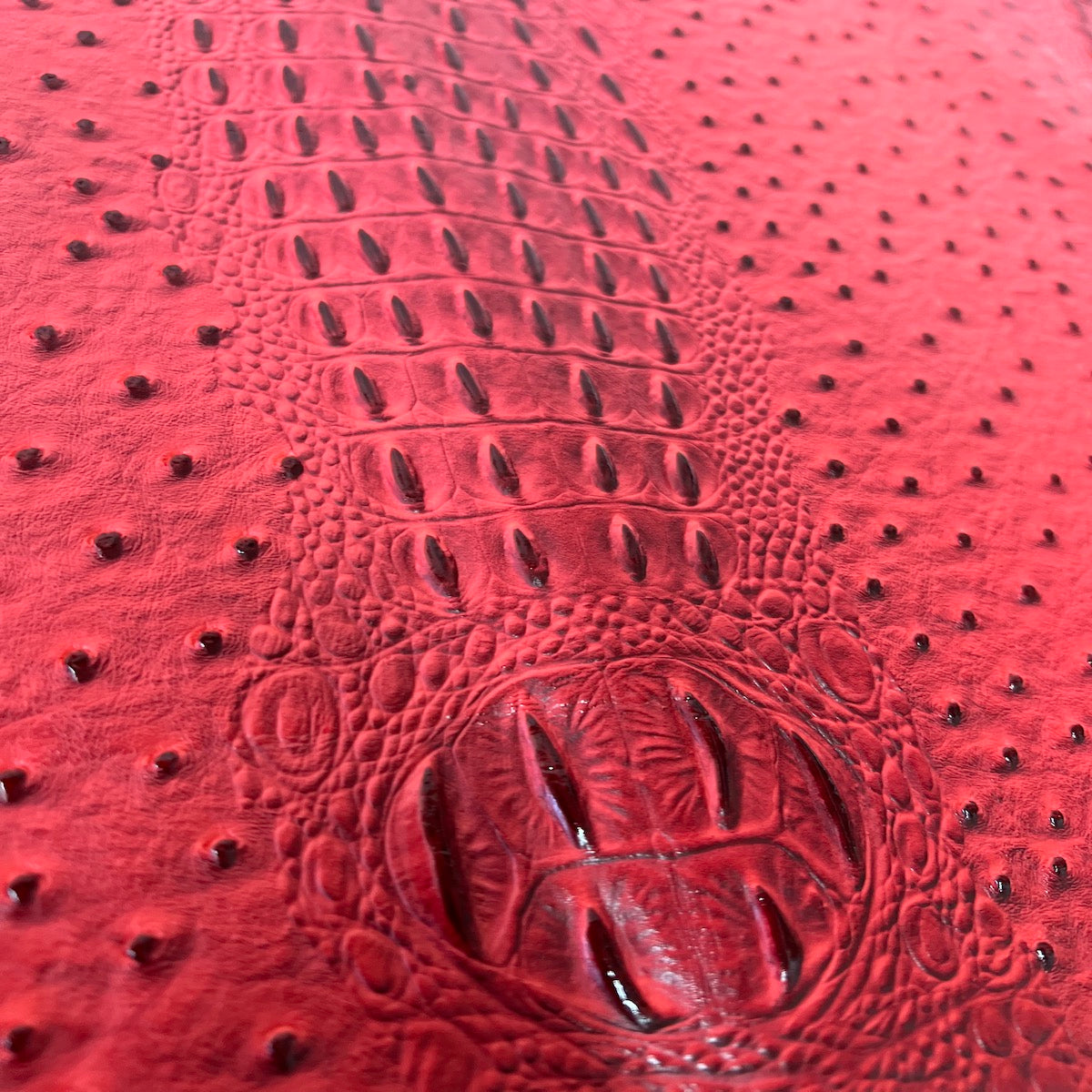 Ruby Red Gatorich Faux Leather Vinyl Fabric - Fashion Fabrics LLC