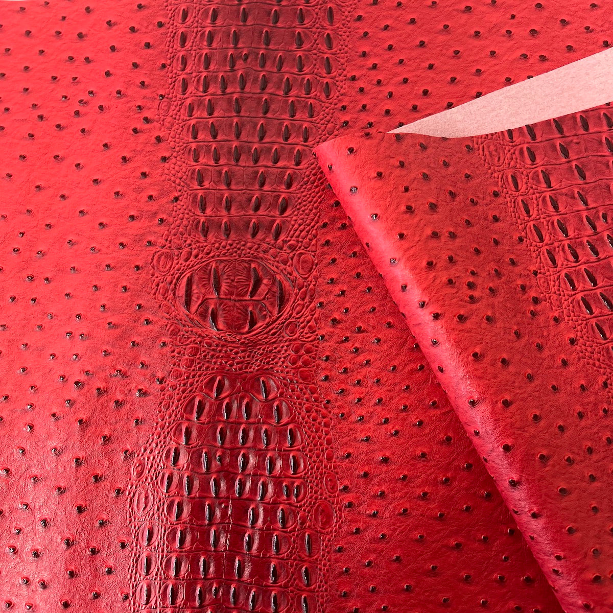 Ruby Red Gatorich Faux Leather Vinyl Fabric - Fashion Fabrics LLC