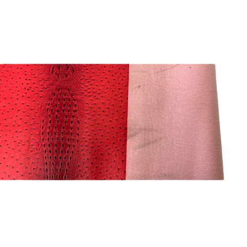 Ruby Red Gatorich Faux Leather Vinyl Fabric - Fashion Fabrics LLC