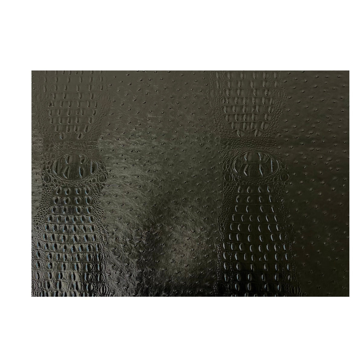 Black Gatorich Faux Leather Vinyl Fabric - Fashion Fabrics LLC