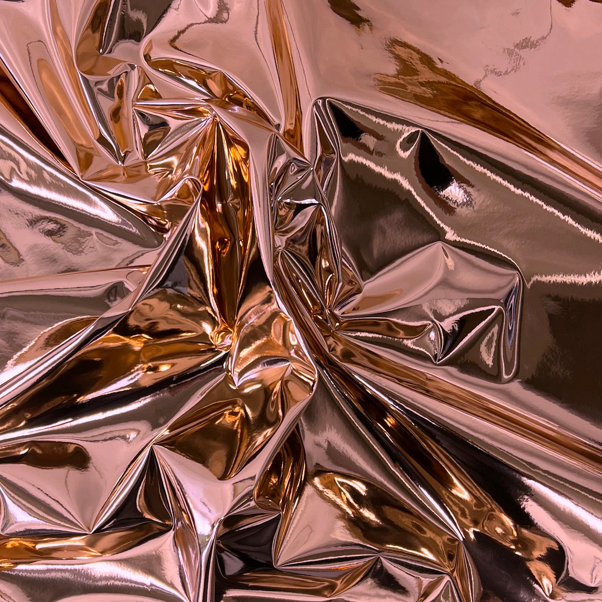 Rose Gold Chrome Reflective Mirror Vinyl Fabric - Fashion Fabrics LLC