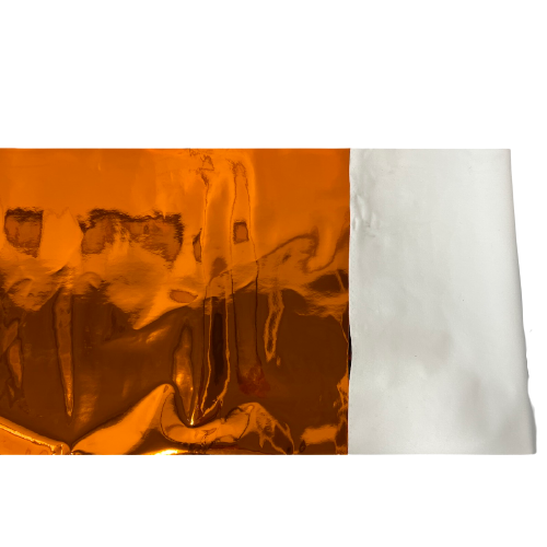 Orange Chrome Reflective Mirror Vinyl Fabric - Fashion Fabrics LLC