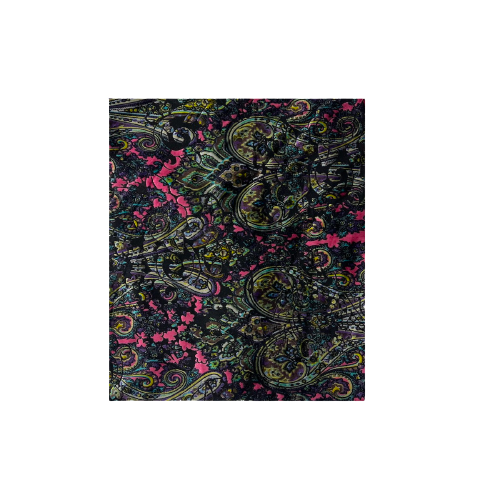 Pink Sur Multicolor Burnout Stretch Velvet Fabric - Fashion Fabrics LLC