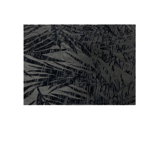 Black Palm Tree Burnout Stretch Velvet Fabric - Fashion Fabrics LLC