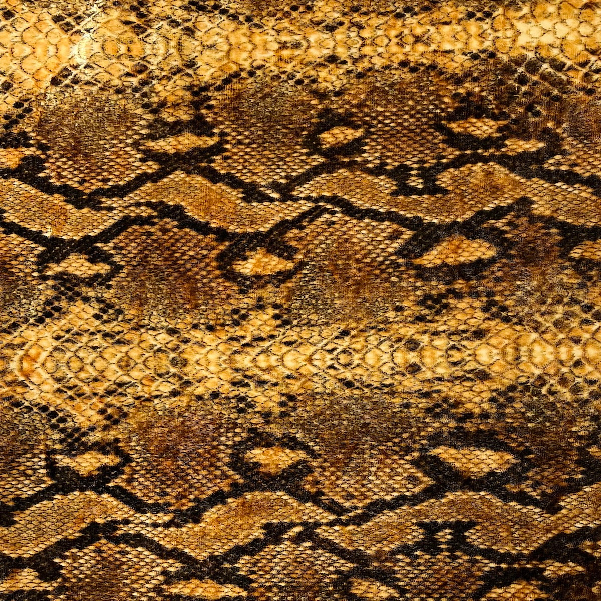 Gold Snakeskin Printed Stretch Velvet Fabric - Fashion Fabrics LLC