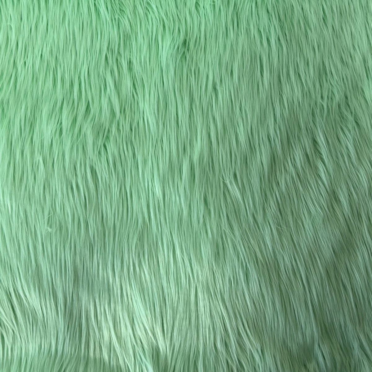 Mint Green Luxury Long Pile Shaggy Faux Fur Fabric - Fashion Fabrics LLC
