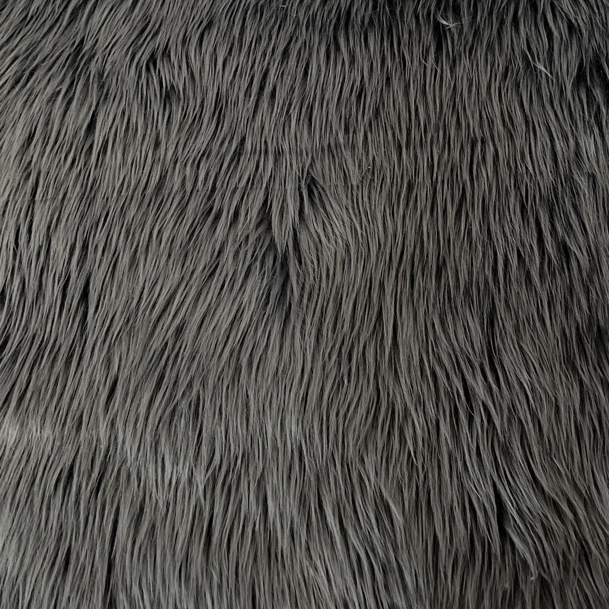 Charcoal Gray Luxury Long Pile Shaggy Faux Fur Fabric - Fashion Fabrics LLC