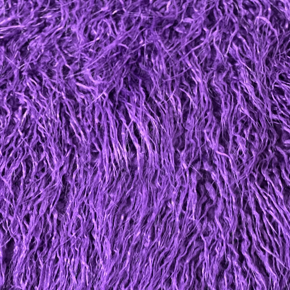 Purple Mongolian Long Pile Faux Fur Fabric - Fashion Fabrics LLC
