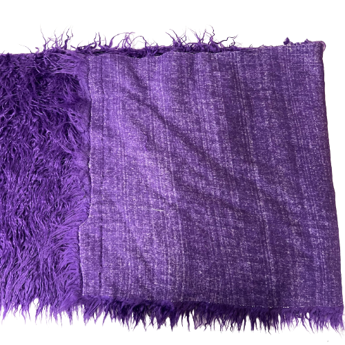 Purple Mongolian Long Pile Faux Fur Fabric - Fashion Fabrics LLC