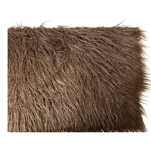 Brown Mongolian Long Pile Faux Fur Fabric - Fashion Fabrics LLC