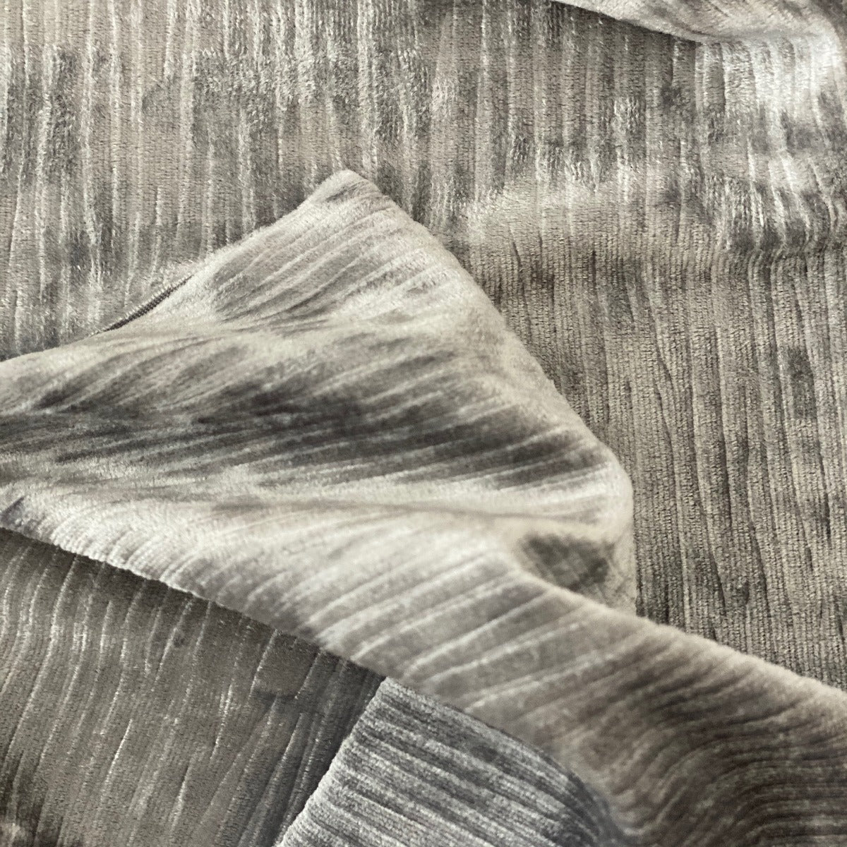 Silver Corduroy Stretch Velvet Fabric - Fashion Fabrics Los Angeles