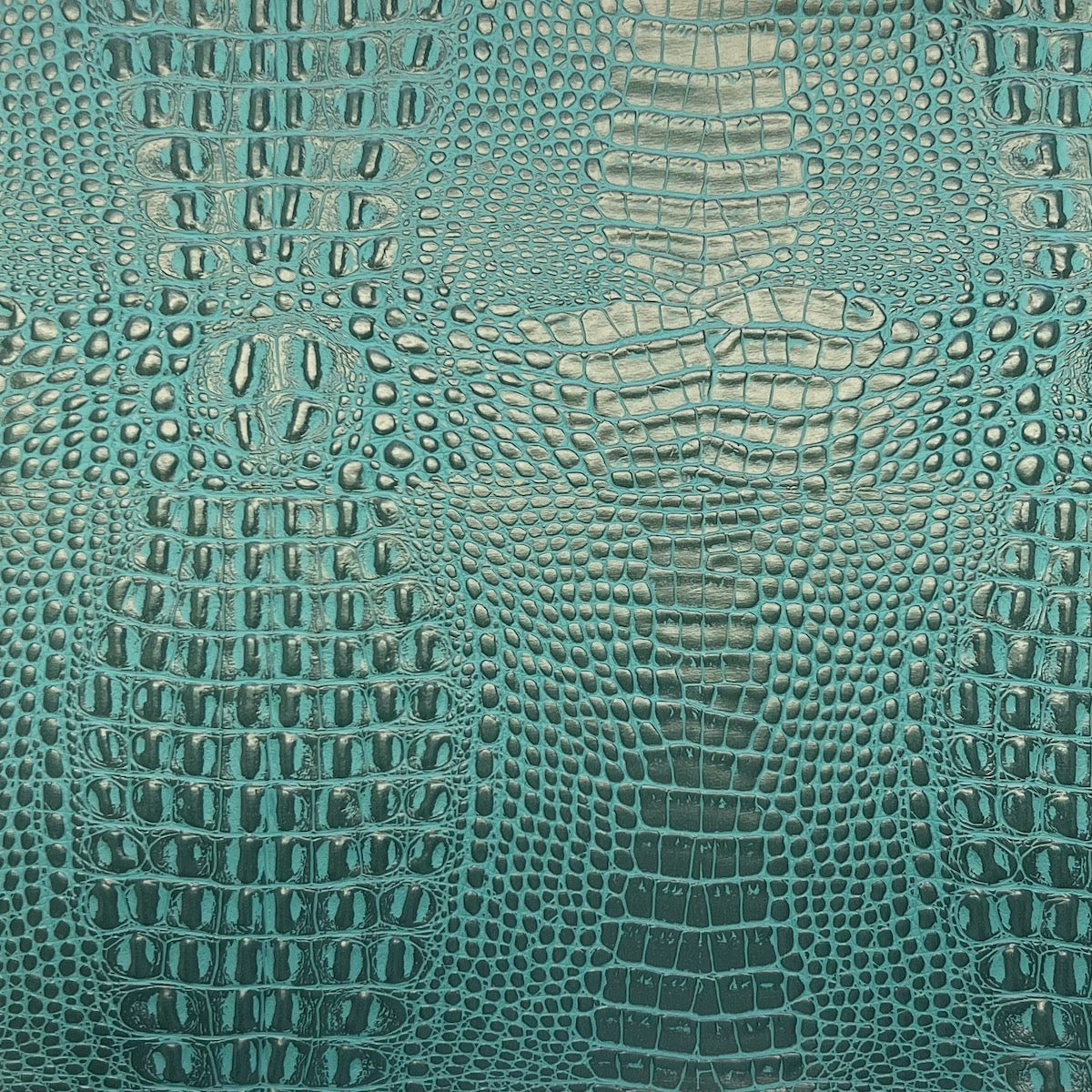 Turquoise Marine Gator Vinyl Fabric - Fashion Fabrics LLC