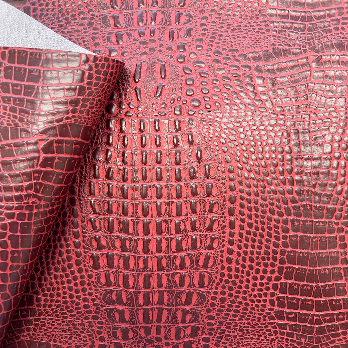 Ruby Red Marine Gator Vinyl Fabric - Fashion Fabrics LLC