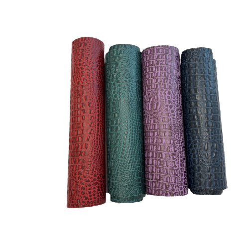 Turquoise Marine Gator Vinyl Fabric - Fashion Fabrics LLC