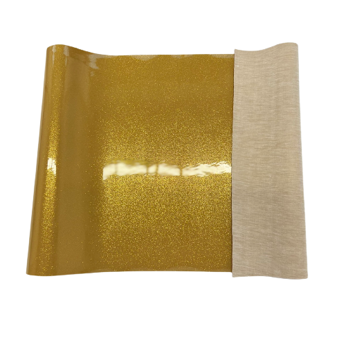 Gold Sparkle Glitter Vinyl Fabric - Fashion Fabrics LLC