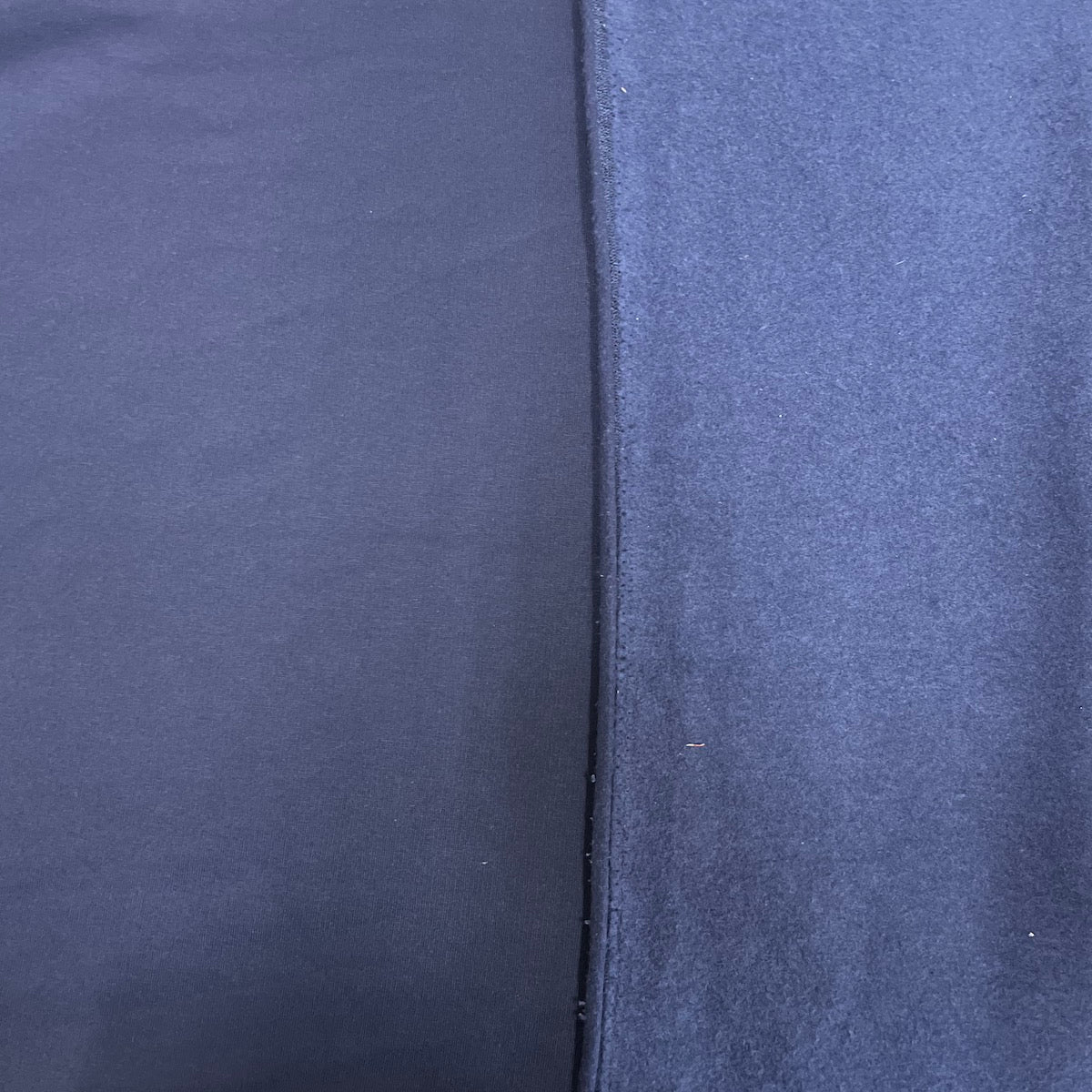 Navy Blue Sweater Knit Fleece Fabric - Fashion Fabrics LLC