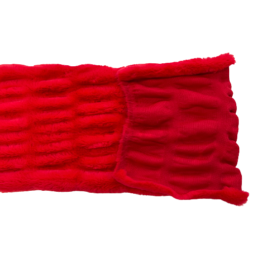 Red Stone Embossed Minky Stretch Faux Fur Fabric - Fashion Fabrics LLC