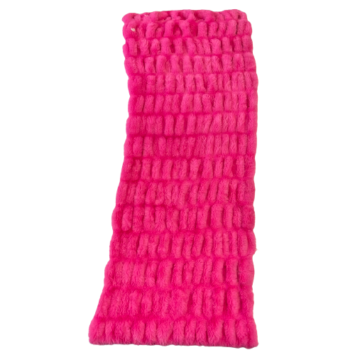 Hot Pink Stone Embossed Minky Stretch Faux Fur Fabric - Fashion Fabrics LLC