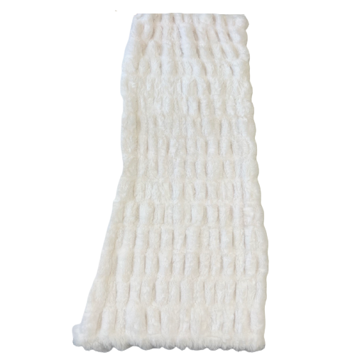White Stone Embossed Minky Stretch Faux Fur Fabric - Fashion Fabrics LLC
