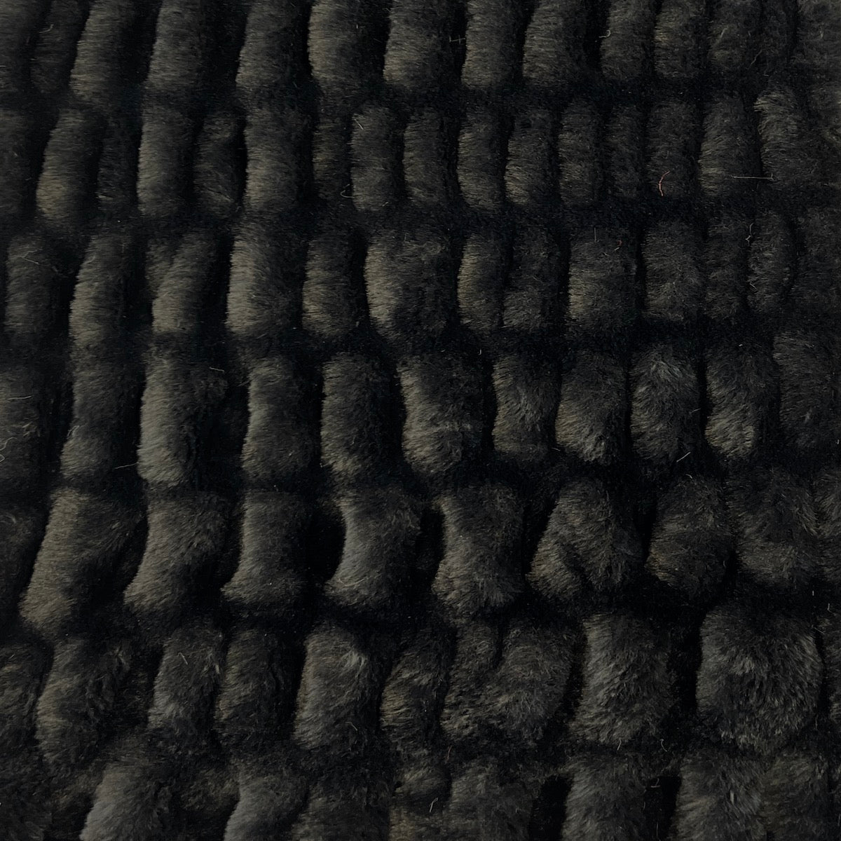 Black Stone Embossed Minky Stretch Faux Fur Fabric - Fashion Fabrics LLC