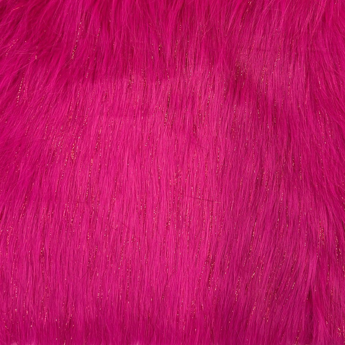 Hot Pink Tinsel Sparkle Glitter Long Pile Shaggy Faux Fur Fabric Sold by  the Yard 60 