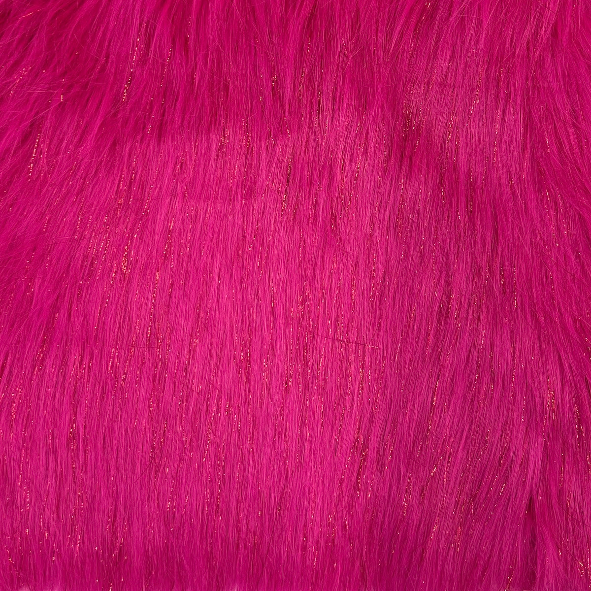 Fuchsia Tinsel Sparkle Glitter Long Pile Shaggy Faux Fur Fabric - Fashion Fabrics LLC