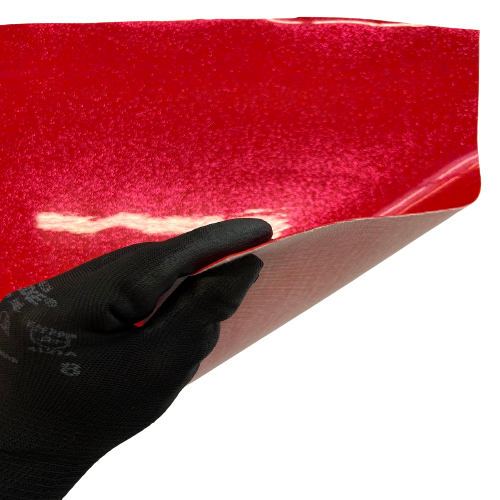 Rose Red Sparkle Glitter Vinyl Fabric - Fashion Fabrics LLC