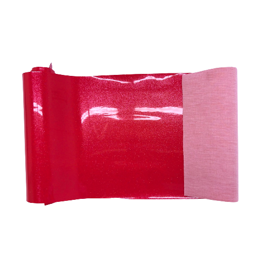 Rose Red Sparkle Glitter Vinyl Fabric - Fashion Fabrics LLC