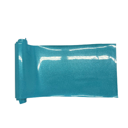 Turquoise Blue Sparkle Glitter Vinyl Fabric - Fashion Fabrics LLC