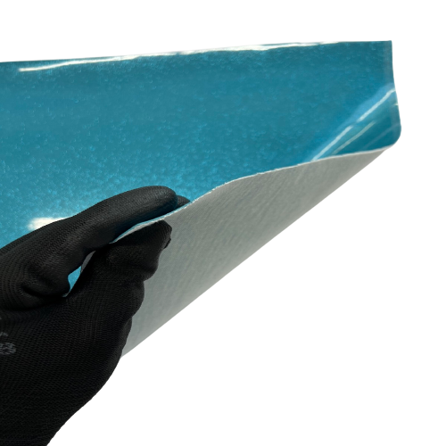 Turquoise Blue Sparkle Glitter Vinyl Fabric - Fashion Fabrics LLC