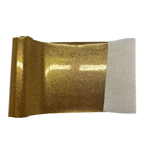 Dark Gold Sparkle Glitter Vinyl Fabric - Fashion Fabrics LLC