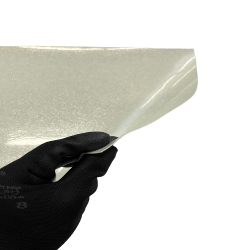 White Sparkle Glitter Vinyl Fabric - Fashion Fabrics LLC