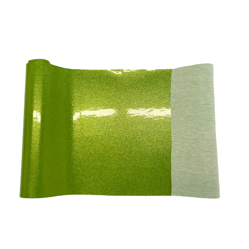 Lime Green Sparkle Glitter Vinyl Fabric - Fashion Fabrics LLC