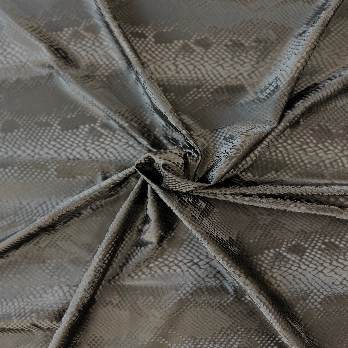 Black Matte Serpente Snakeskin Spandex Fabric - Fashion Fabrics LLC