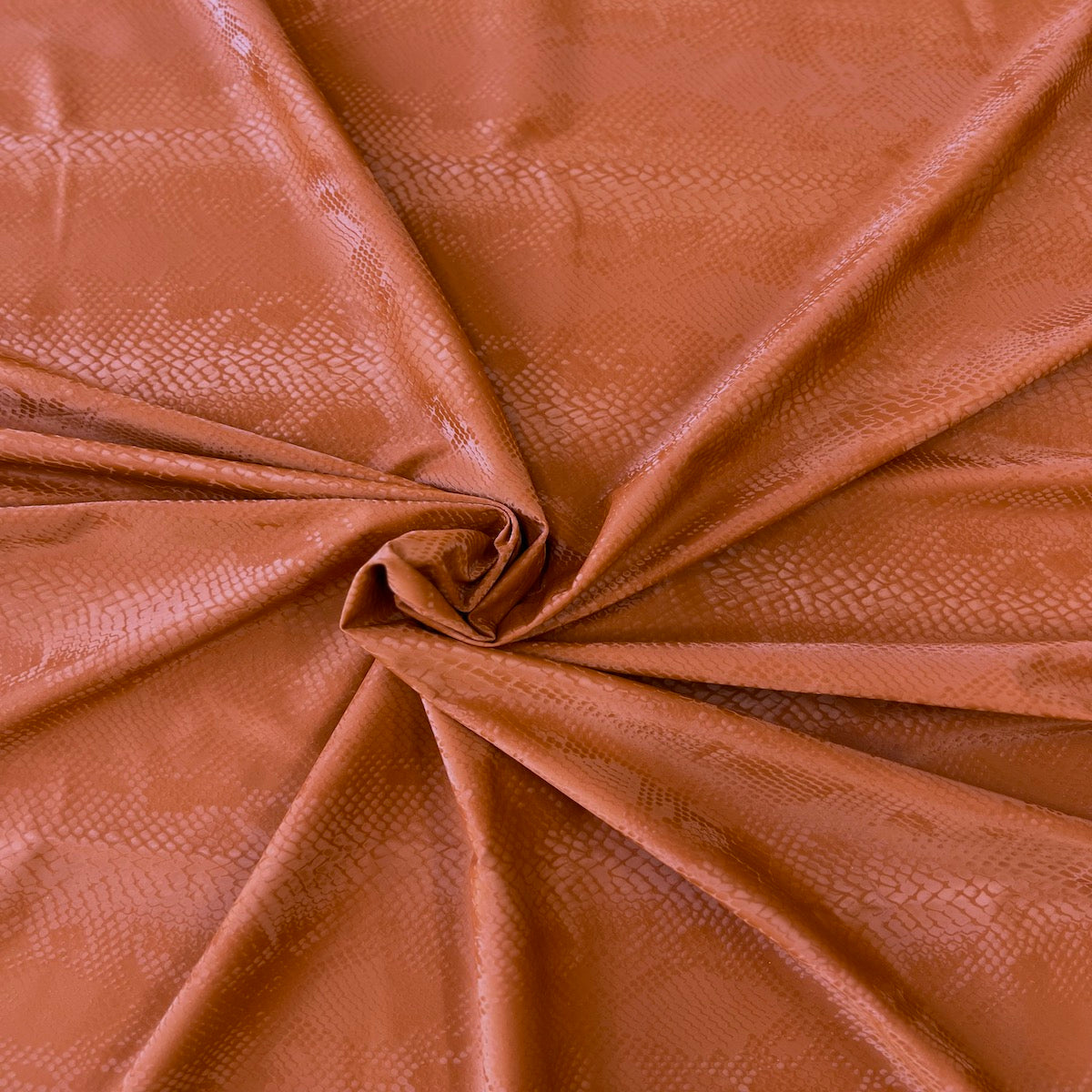 Mocha Brown Matte Serpente Snakeskin Spandex Fabric - Fashion Fabrics LLC