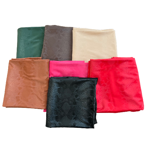 Black Matte Serpente Snakeskin Spandex Fabric - Fashion Fabrics LLC