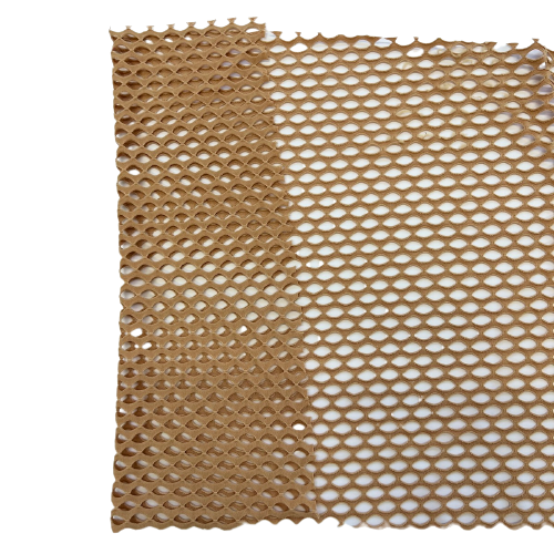 Taupe Brown Crochet Fishnet Netting Spandex Fabric - Fashion Fabrics LLC