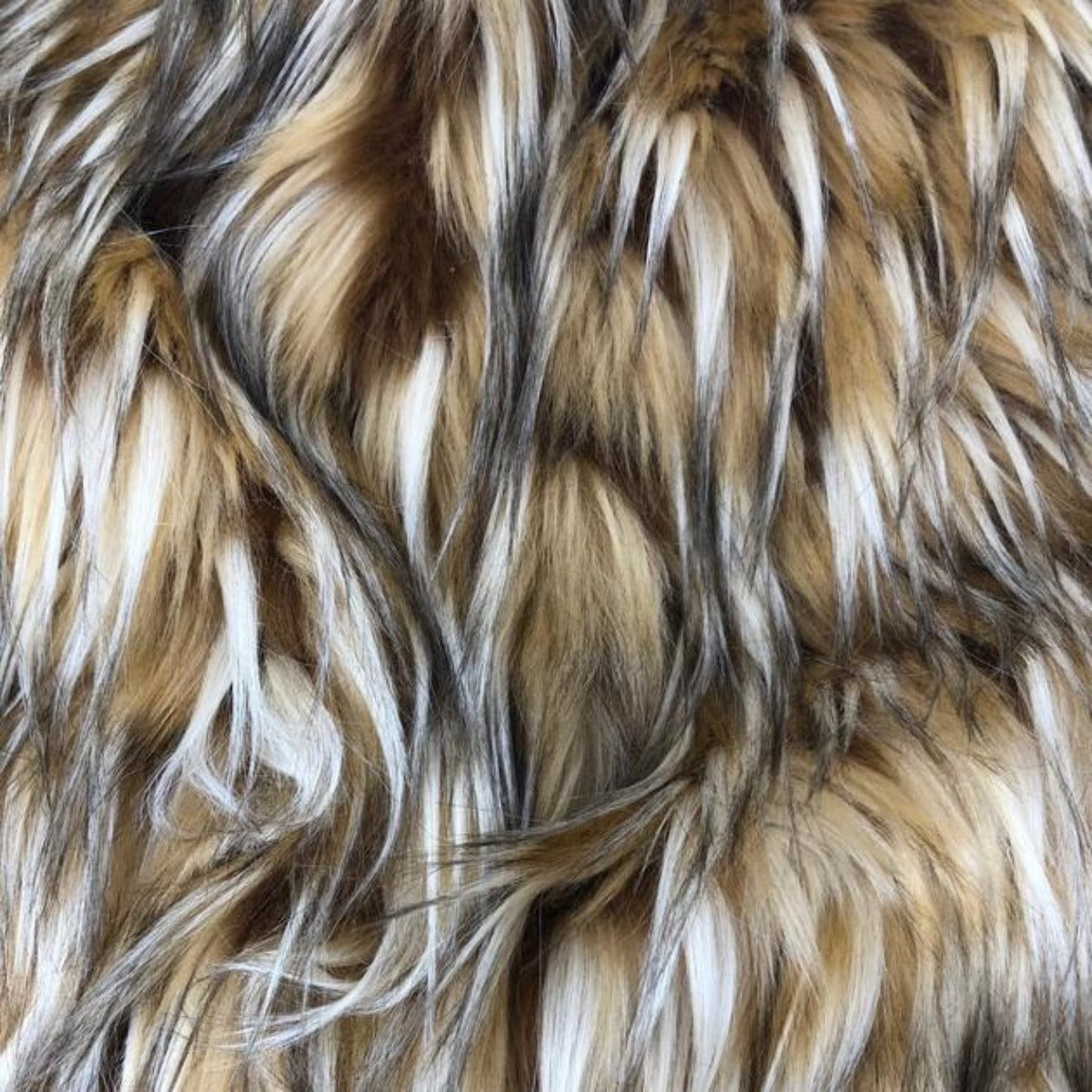 Coyote Multicolor Faux Fur Shag Fabric - Fashion Fabrics Los Angeles