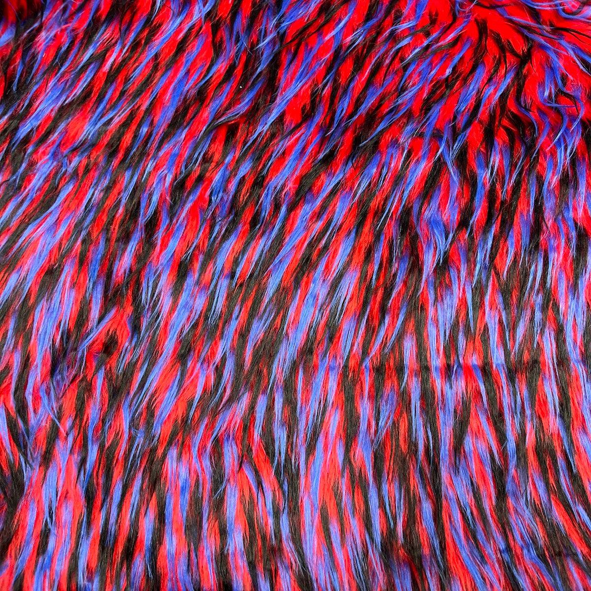 Three Spike Shaggy Faux Fur Fabric