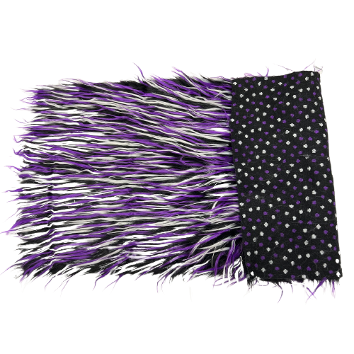 Three Spike Shaggy Faux Fur Fabric
