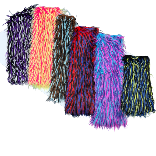 Three Spike Shaggy Faux Fur Fabric