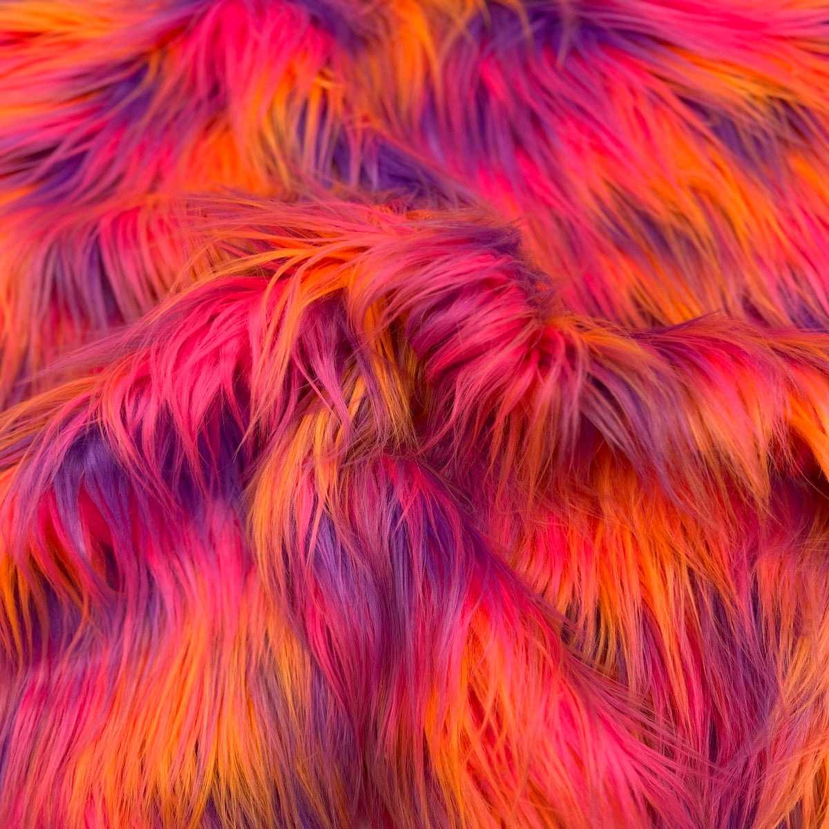 Three Tone Shaggy Faux Fur Fabric