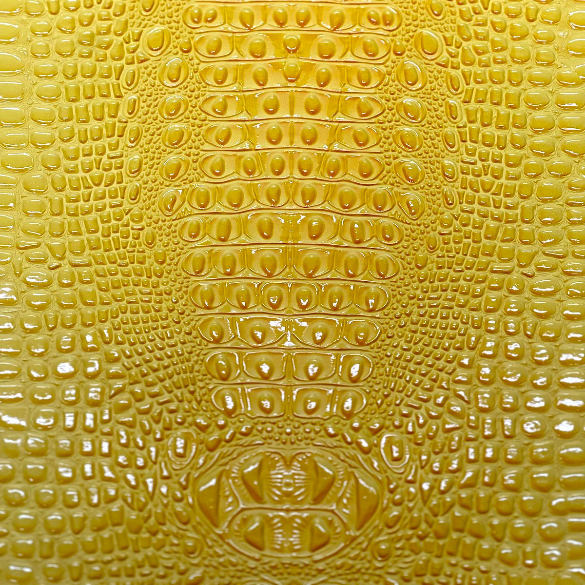 Yellow Aussie 3D Embossed Gator Vinyl Fabric - Fashion Fabrics LLC